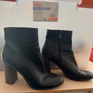 Black heeled booties